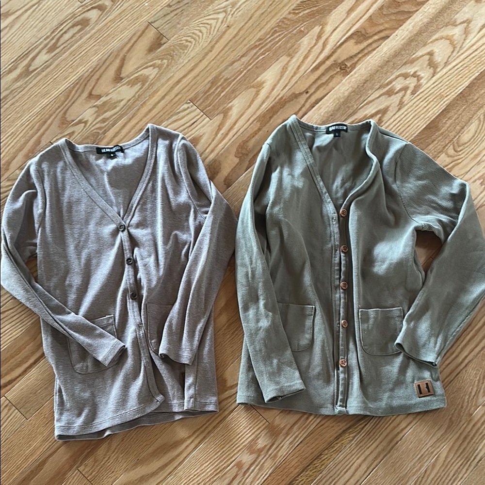 Beau Hudson Blush and Olive Cardigans - Size 8&9